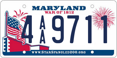 MD license plate 4AA9711