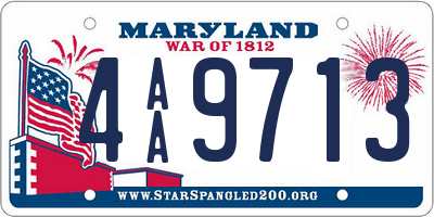 MD license plate 4AA9713