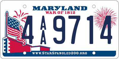 MD license plate 4AA9714