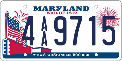 MD license plate 4AA9715