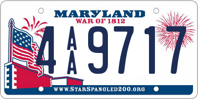 MD license plate 4AA9717