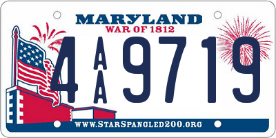 MD license plate 4AA9719