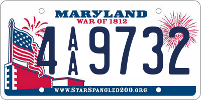 MD license plate 4AA9732