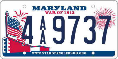 MD license plate 4AA9737