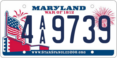 MD license plate 4AA9739