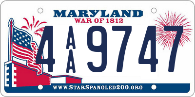 MD license plate 4AA9747