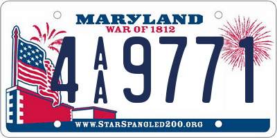 MD license plate 4AA9771