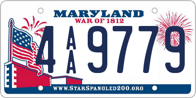 MD license plate 4AA9779