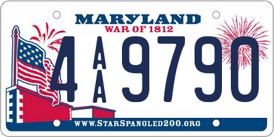 MD license plate 4AA9790