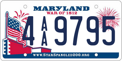 MD license plate 4AA9795