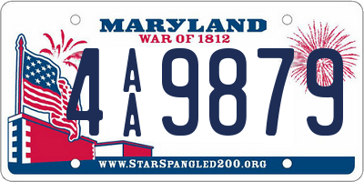 MD license plate 4AA9879