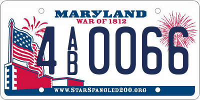MD license plate 4AB0066
