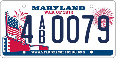 MD license plate 4AB0079