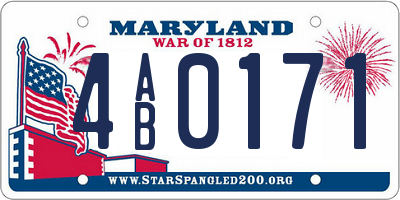MD license plate 4AB0171