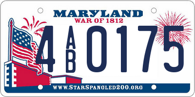 MD license plate 4AB0175