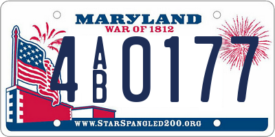 MD license plate 4AB0177