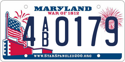 MD license plate 4AB0179