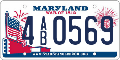 MD license plate 4AB0569