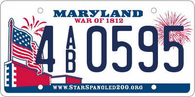 MD license plate 4AB0595