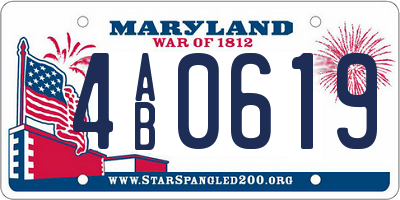 MD license plate 4AB0619
