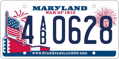 MD license plate 4AB0628