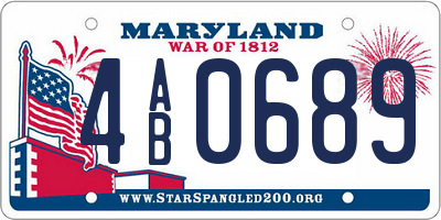 MD license plate 4AB0689