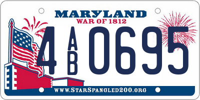 MD license plate 4AB0695