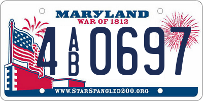 MD license plate 4AB0697