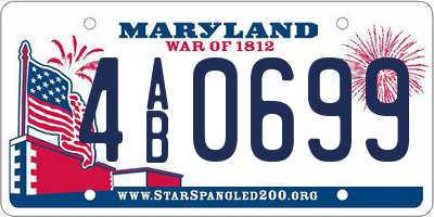 MD license plate 4AB0699