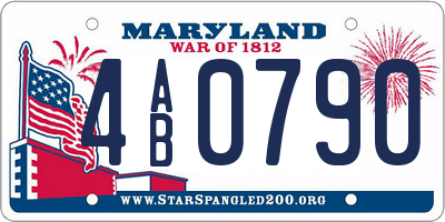 MD license plate 4AB0790