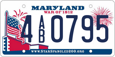 MD license plate 4AB0795