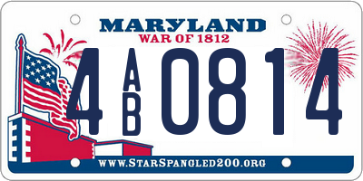 MD license plate 4AB0814