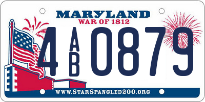MD license plate 4AB0879