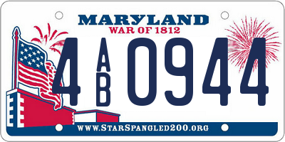 MD license plate 4AB0944