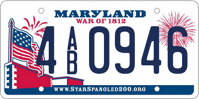 MD license plate 4AB0946