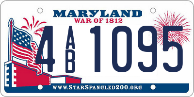 MD license plate 4AB1095