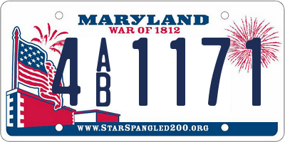 MD license plate 4AB1171
