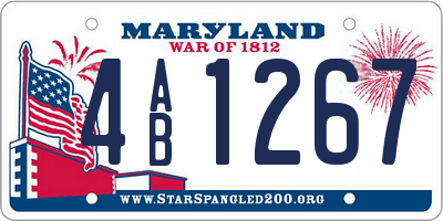 MD license plate 4AB1267