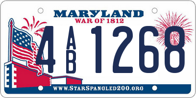 MD license plate 4AB1268