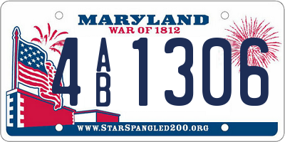 MD license plate 4AB1306