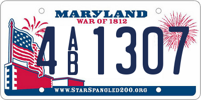 MD license plate 4AB1307