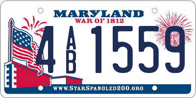 MD license plate 4AB1559