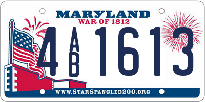 MD license plate 4AB1613
