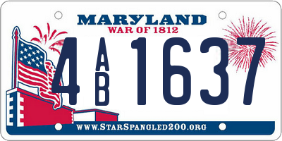 MD license plate 4AB1637