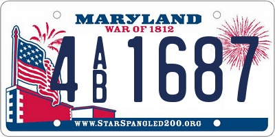 MD license plate 4AB1687