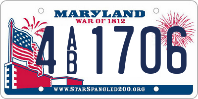 MD license plate 4AB1706