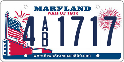 MD license plate 4AB1717