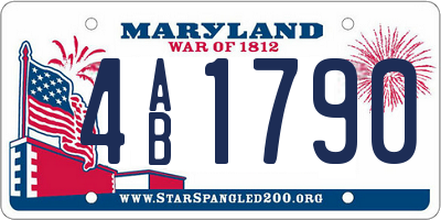 MD license plate 4AB1790