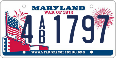 MD license plate 4AB1797