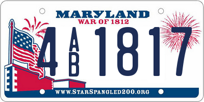 MD license plate 4AB1817